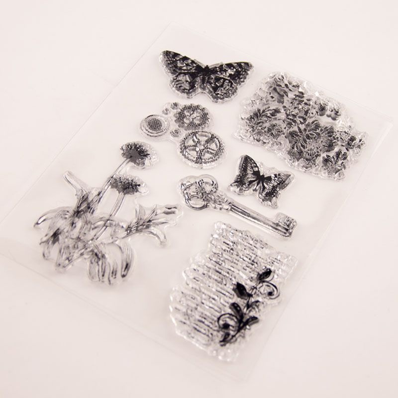 Tem Đóng Album Thủ Công Bằng Silicone Hình Bướm