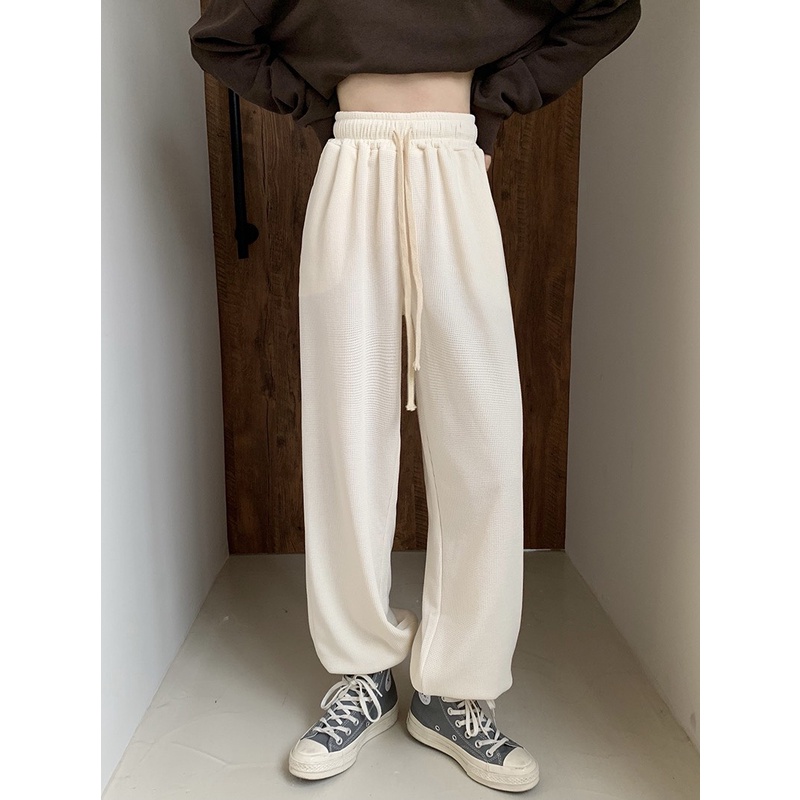 Quần jogger nữ cá tính,quần baggy, quần jogger cạp cao ống rộng phong cách_B5