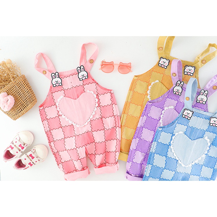 IQ Angel  Set Áo Thun Dài Tay Và Quần Yếm Phong Cách Hàn Quốc Thời Trang Mùa Thu Mới Cho Bé Gái