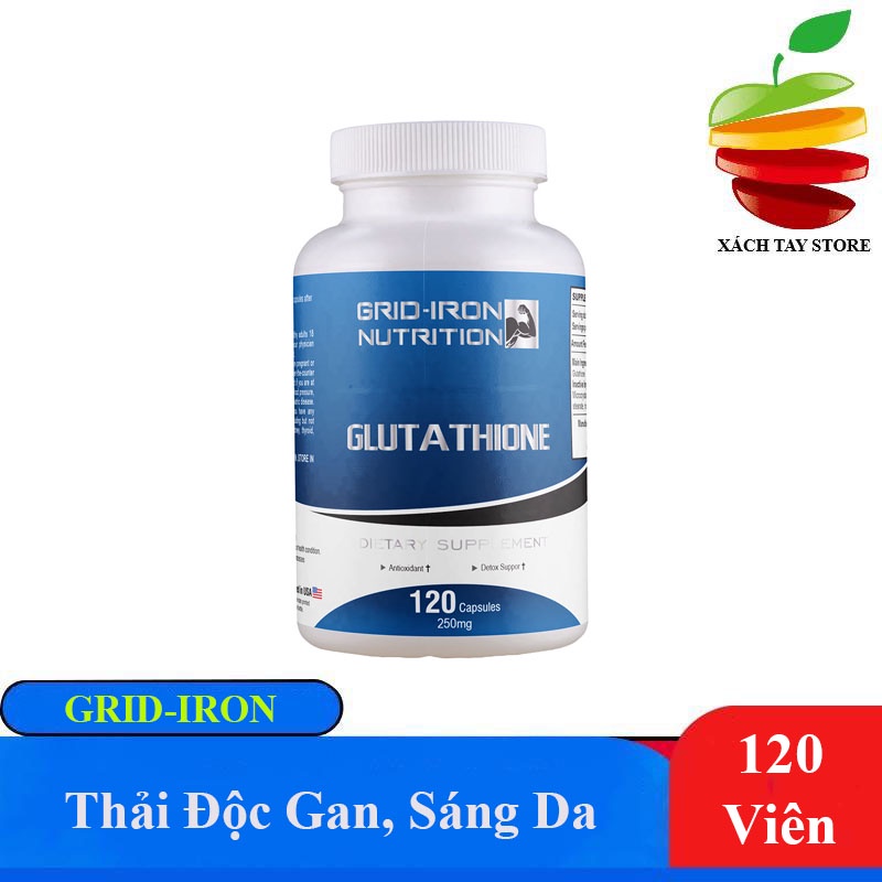 Viên Uống Thải Độc - Trắng Da GRID-IRON NUTRITION GLUTATHIONE - 120viên
