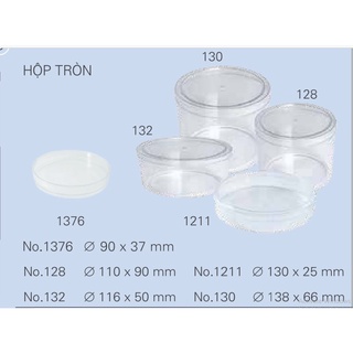 Hộp nhựa mica tròn (đủ kích thước)