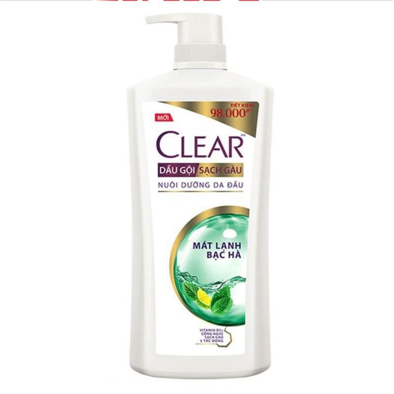 Dầu gội đầu Clear Bạc Hà chai 880g