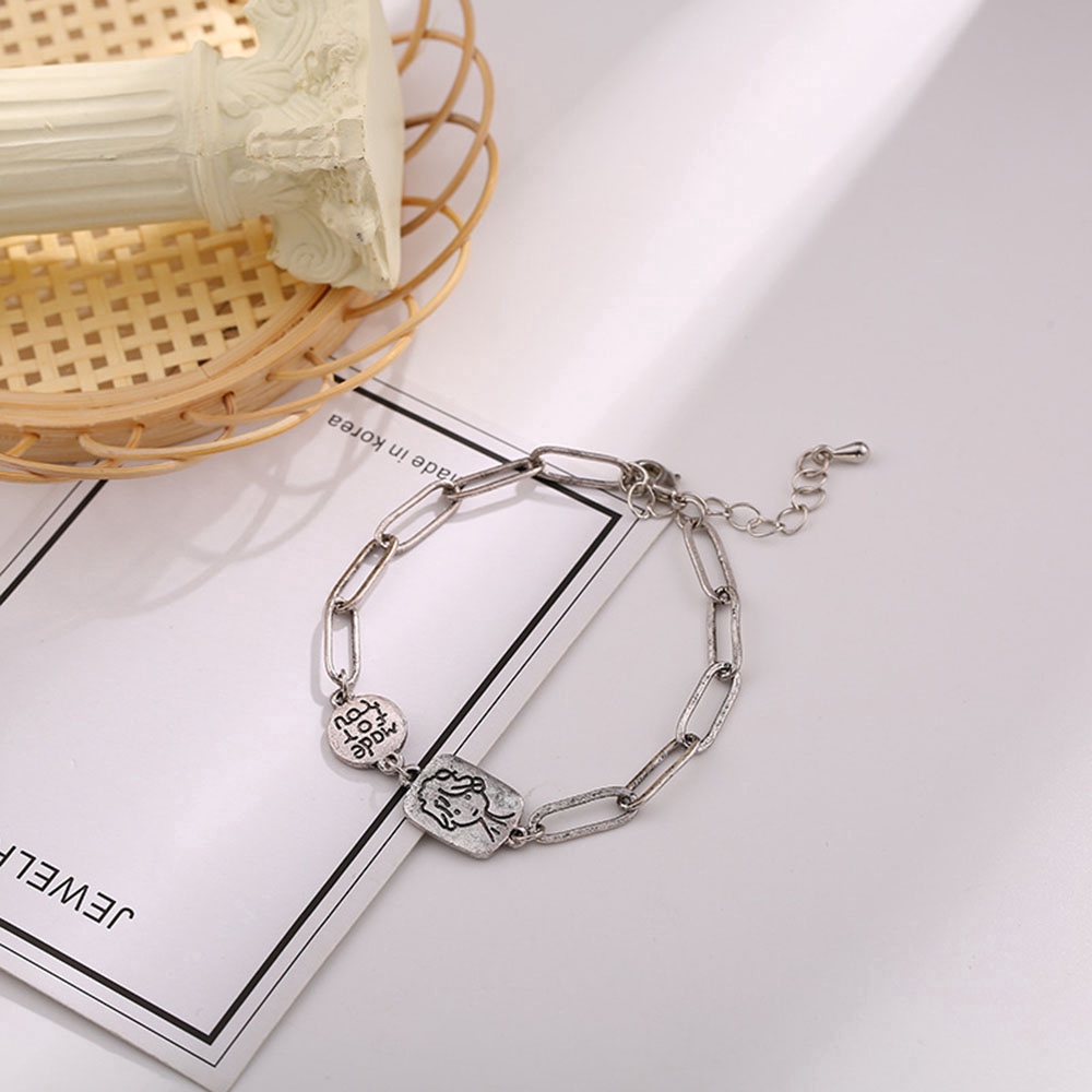 Vòng Tay Kim Loại Thiết Kế Đơn Giản Cho Nam Và Nữ