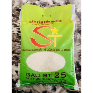 Gạo thơm st25 túi 10kg. gạo ngon nhất thế giới 2019.