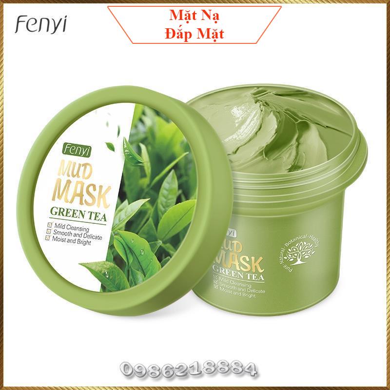 Mặt nạ đất sét tinh chất trà xanh Fenyi Mud Mask Green Tea giảm mụn kiềm dầu dưỡng trắng FMM6