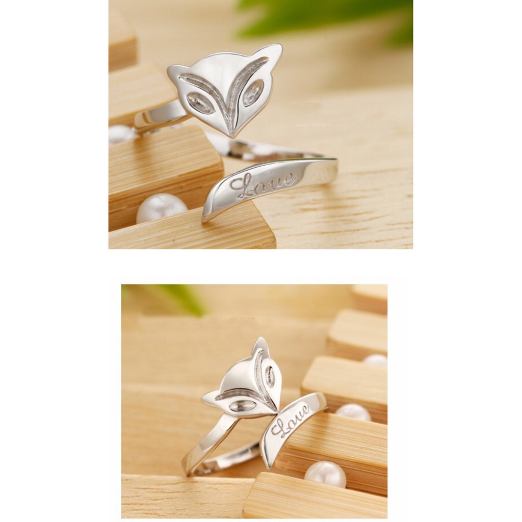 Nhẫn bạc 925 hồ ly N014 (tặng vòng tay chỉ đỏ may mắn)