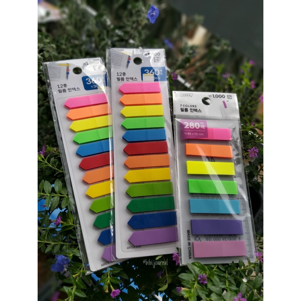 Tờ dánh dấu trang Daiso nhiều màu