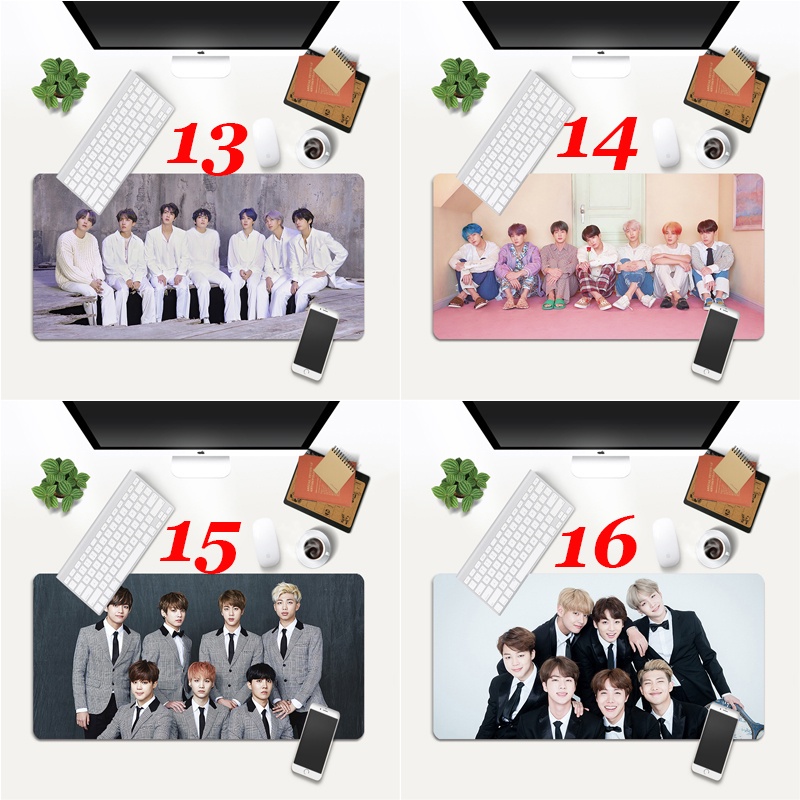 Tấm Lót Chuột Và Bàn Phím Máy Tính In Hình Nhóm Nhạc bts Hàn Quốc