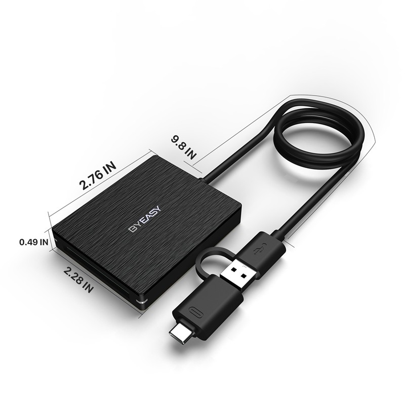 Đầu Đọc Thẻ Nhớ Byeasy Uc-91 Cfast 2.0 Có 3 Cổng Kết Nối Usb 3.0