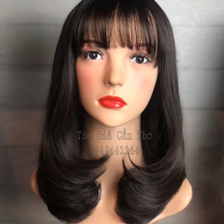 Tóc Bộ Cúp 45cm Nâu Đen