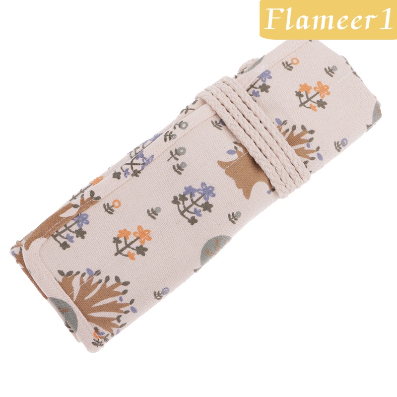 [flameer1] Túi Cuộn Đựng Cọ Vẽ Tranh Sơn Dầu Bằng Vải Canvas 20 Ngăn