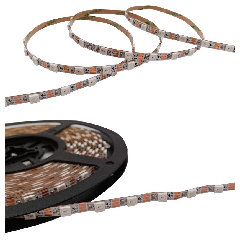 LED DÁN WS2812B MỎNG 5MM DÒNG SẢN PHẨM CHẤT LƯỢNG CAO CUỘN 1 MÉT | BigBuy360 - bigbuy360.vn