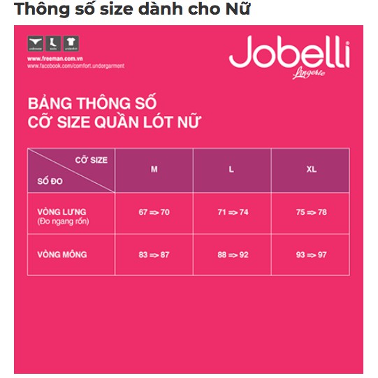 [JOBELLI LINGERIE] QUẦN LÓT NỮ THUN LẠNH BÔNG ÉP CASUAL COMFORT TỪ JOBELLI | BigBuy360 - bigbuy360.vn