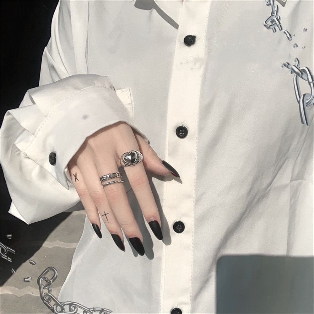 Korean Love Chain Ring Women Index Finger Fashion Personality Retro Jewelry