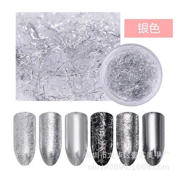 Nhũ sợi vàng bạc loại đẹp giúp trang trí móng nail siêu đẹp