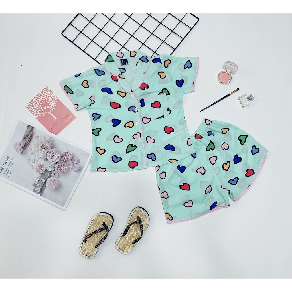 Đồ bộ đùi Pyjama vải tole F21 (TỪ 8-25KG) (MÀU 1-10)