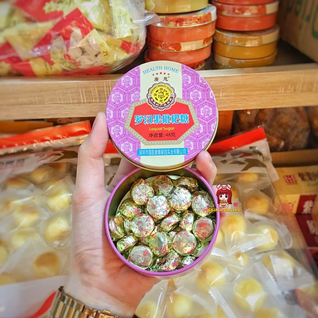 Kẹo tì bà thảo mộc the mát hộp 48g