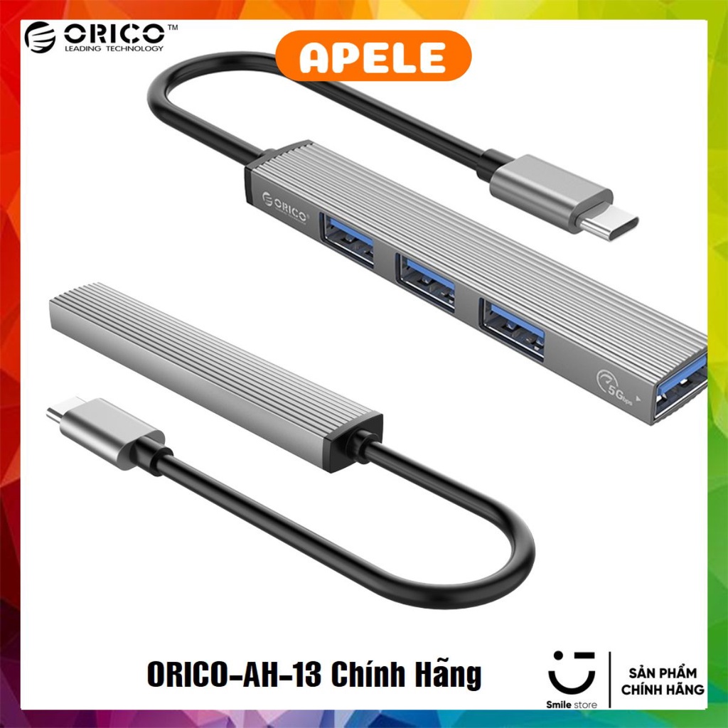 Bộ chia USB Type C ra 4 cổng USB 3.0 AH-13 AH-12F Type C To USB 3.0 HUB APELE