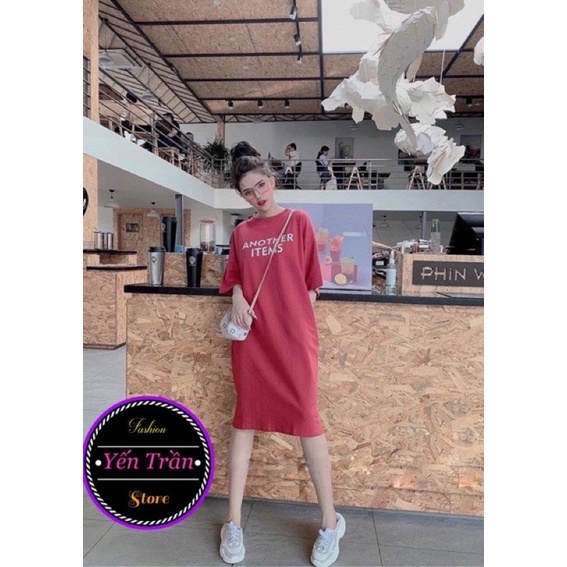 Đầm Suông form rộng có chữ Another . mẫu trend 2021