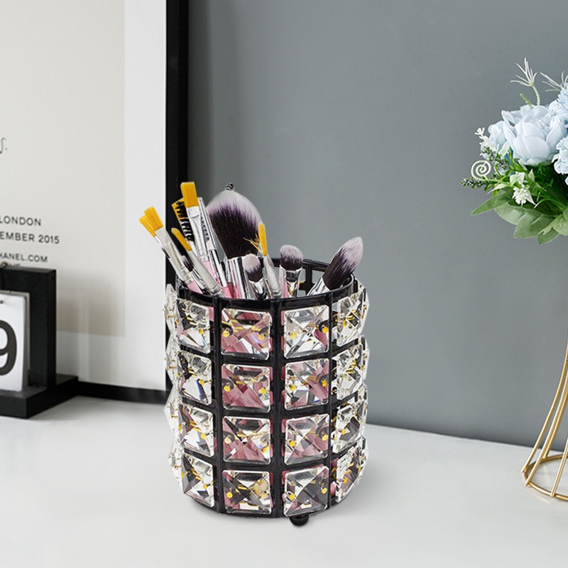 Cốc pha lê đựng cọ, dụng cụ làm nail, cọ make up