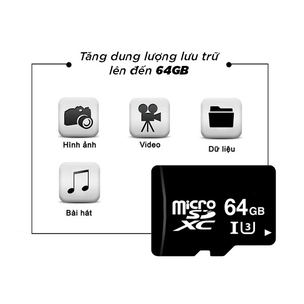 Thẻ nhớ microSDXC 64GB OEM tốc độ class 10 U3 hỗ trợ quay phim Full HD - 4K