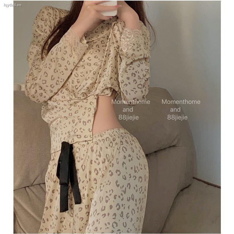 Đồ ngủ in họa tiết thời trang xuân thu 2020 dễ thương cho nữ