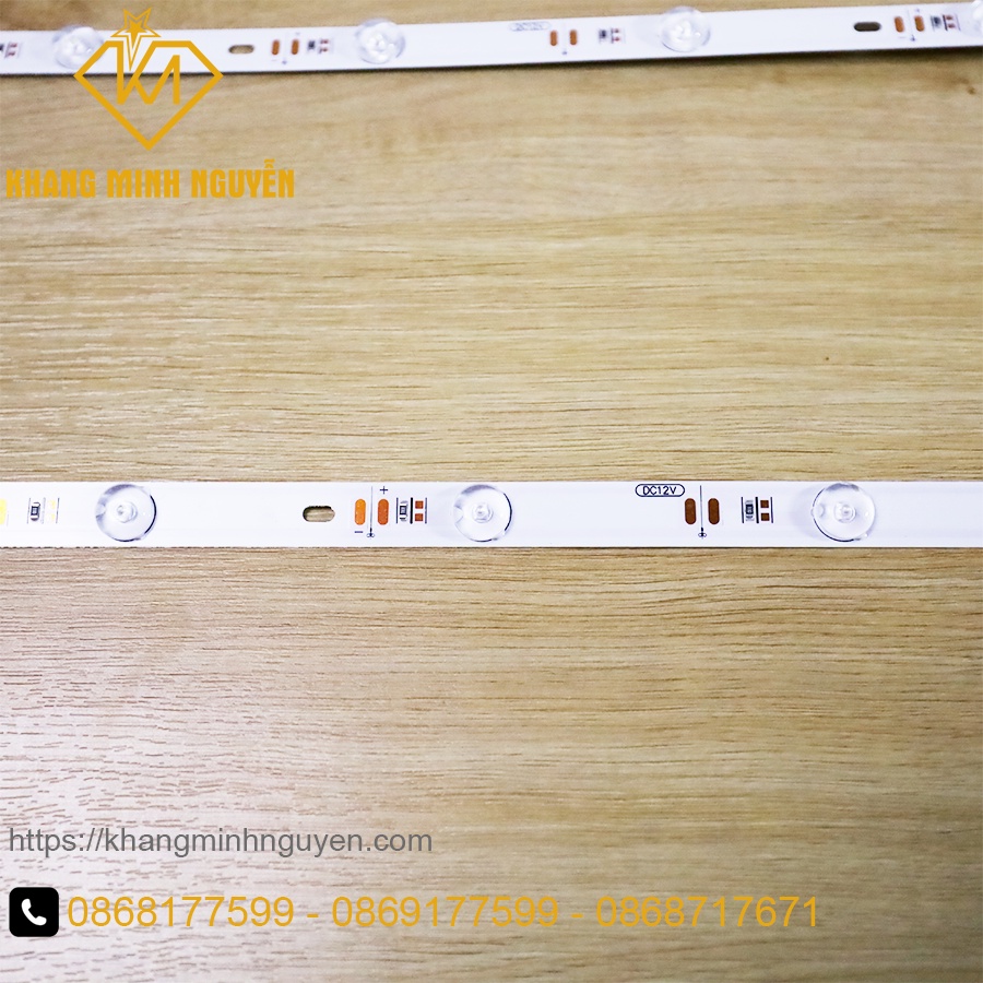 LED thanh tỏa 1 mét - 12V, 12 bóng/thanh 3030 SMD siêu sáng, siêu tỏa dùng hắt bảng hiệu, sáng hộp đèn.