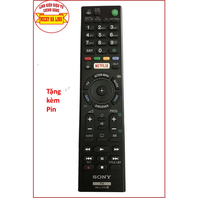 Điều khiển tivi SONY, remote tivi sony dùng cho tivi sony smart, tivi sony có kết nối mạng (Có tặng pin)