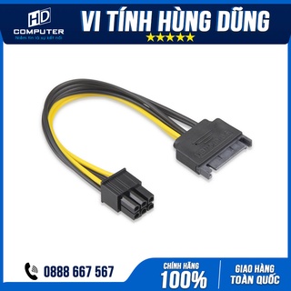 Cáp đổi nguồn từ sata sang 6pin cho vga card-20cm cũ
