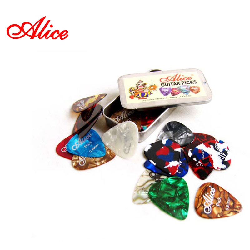 (HỘP 20-24C) Pick Guitar Nhiều Màu Khảm xà cừ cao cấp Alice