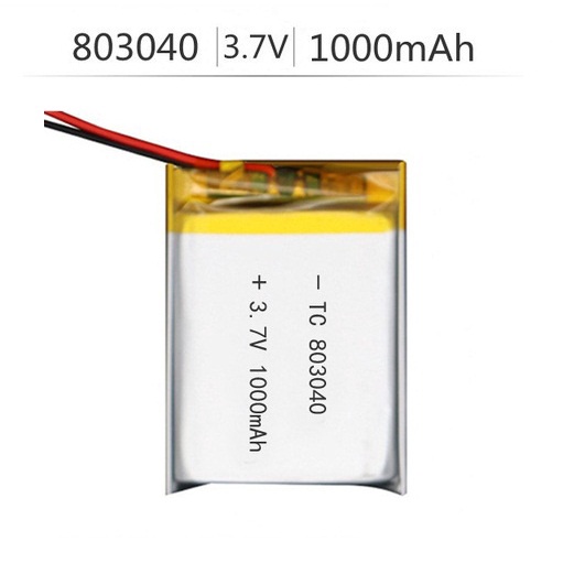 PIN LIPO 1000mAh 3.7V 803040 , DÙNG CHO CÁC THIẾT BỊ ĐIỆN TỬ