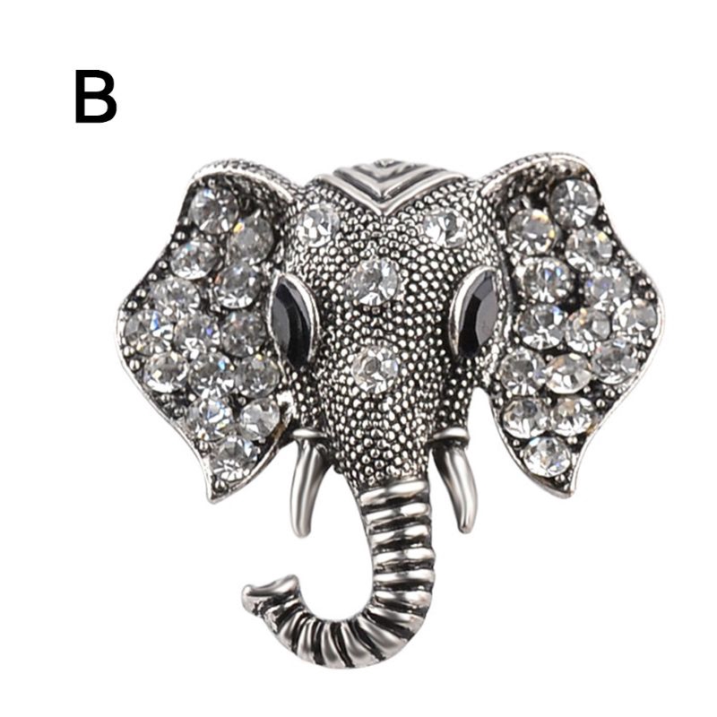 Trâm Cài Áo Hình Chú Voi Đính Đá Sang Trọng