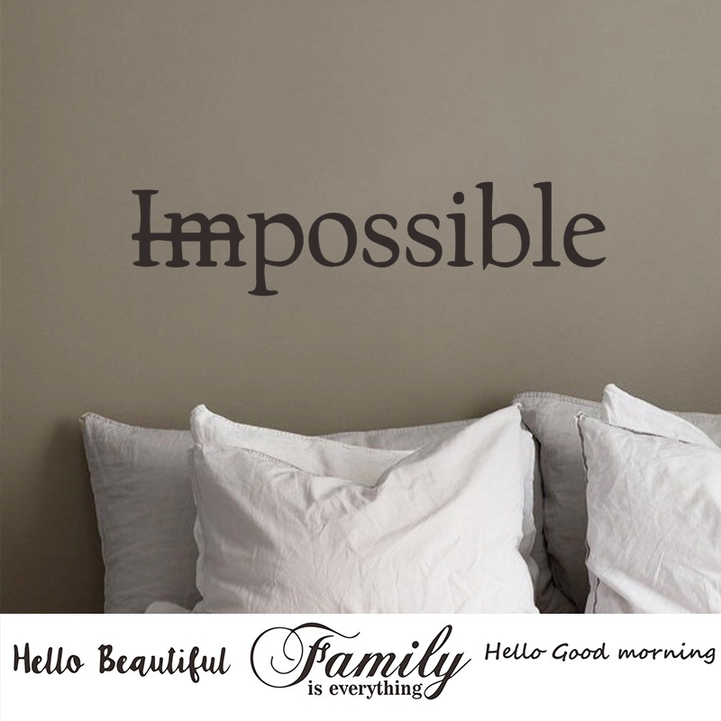 Miếng dán tường chữ Hello Good Morning Family sáng tạo trang trí phòng khách/phòng ngủ