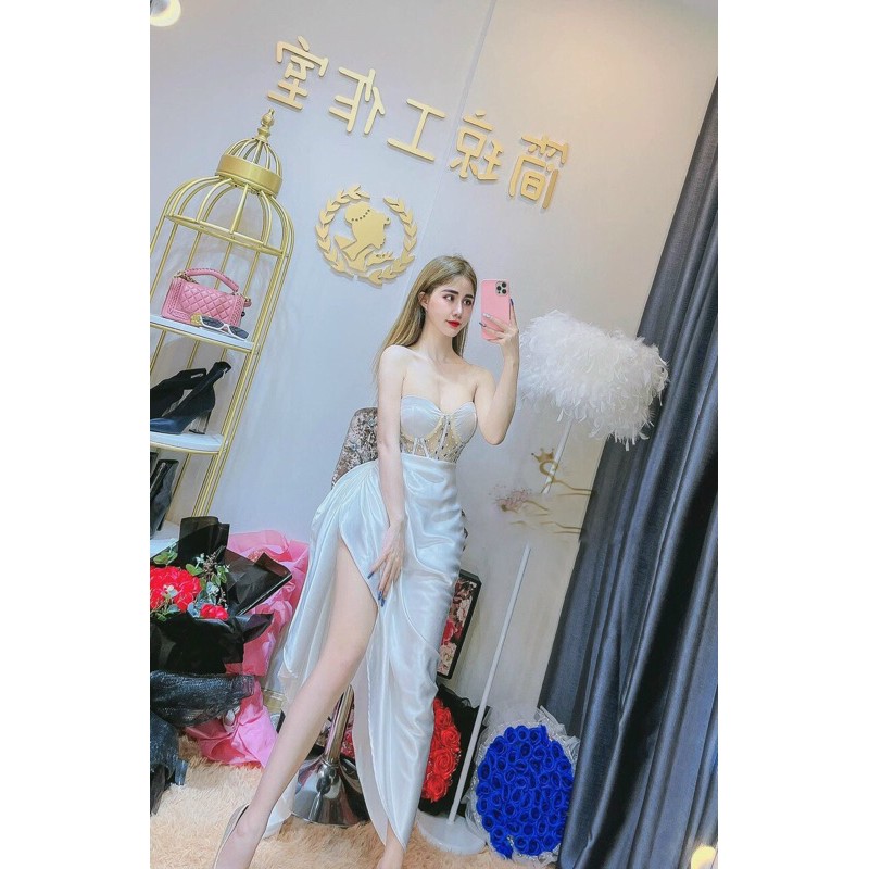 đầm body dún đính đá