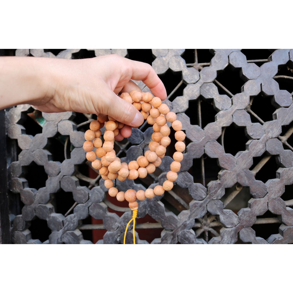 Chuỗi 108 hạt bồ đề Phật nhãn (mắt Phật) tự nhiên Nepal 12mm - 13mm / Nepali Handmade Natural Bhodi Chitta Mala