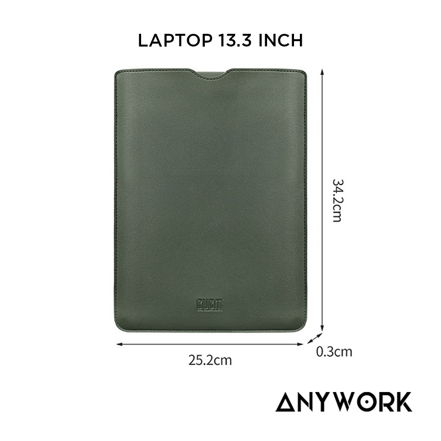 Túi da cao cấp BUBM cho Macbook Air, Macbook Pro, Surface các loại Laptop 13.3 inch |Chống nước| Bàn di chuột| ANYWORK