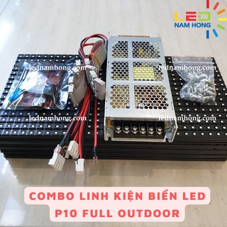 COMBOlinh kiện biển quảng cáo Led ma trận P10 Full ngoài trời 04 tấm (bao gồm khung nhôm định hình)