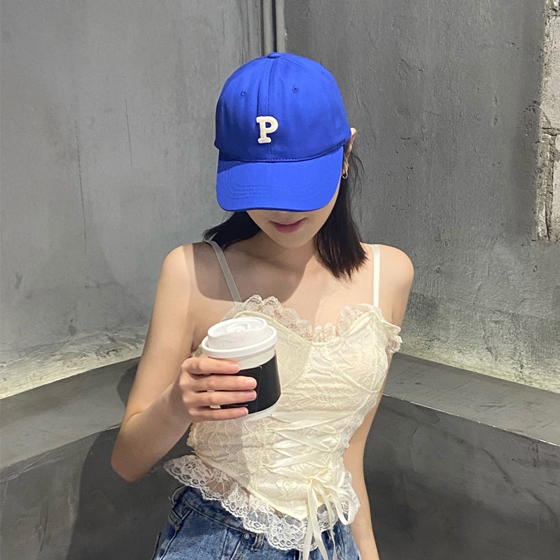 Nón Kết Thêu Chữ P Thời Trang Hàn Quốc Cho Nữ