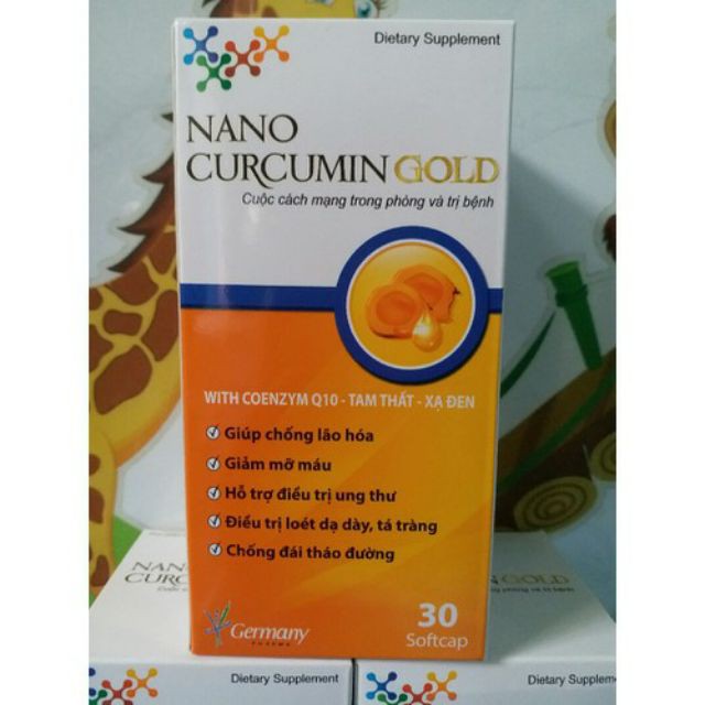 Nano Curcumin Gold 30 Viên Điều Trị Viêm Loét Dạ Dày, Tá Tràng, Thượng Vị, Hạng Vị