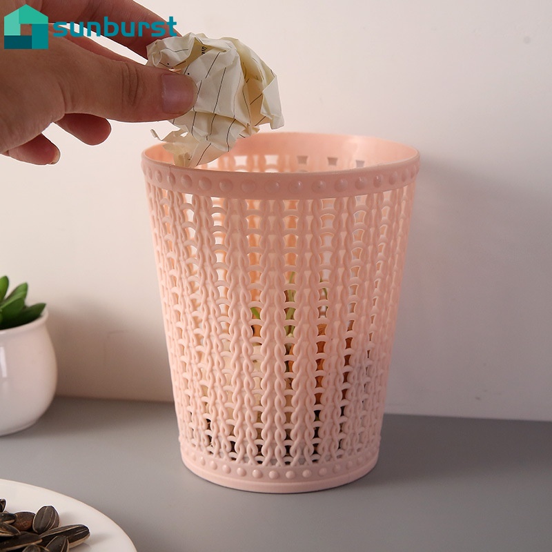 Thùng rác nhựa mini để bàn thiết kế đục lỗ sáng tạo tùy chọn màu sắc