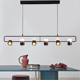 Đèn thả hiện đại 3 chế độ ánh sáng, đèn thả bàn ăn dài; đèn thả decor; đèn trang trí 6 bóng led