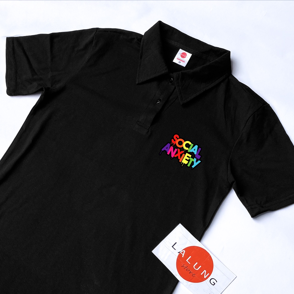 Áo Polo Unisex Hoạ Tiết Social Anxiety [1670]