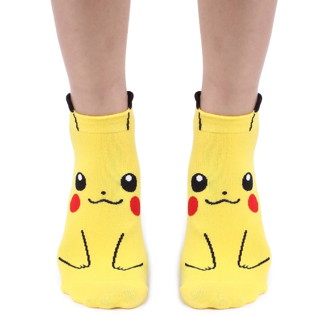 Pokémon🌸Vớ Cotton họa tiết hoạt hình Pikachu phong cách Hàn quốc cho cặp đôi