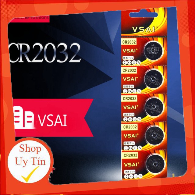 Pin đồng hồ điện tử VSAI chính hãng cr2032, cr2025 thời hạn trên 2 năm, dùng cho các loại đồng hồ điện tử thể thao Liên