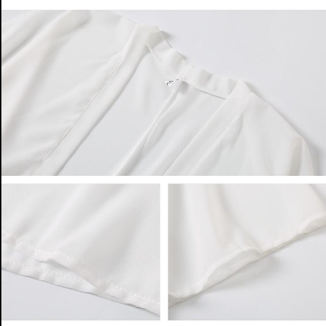 Áo Khoác Voan Mỏng Dáng Rộng Ngắn Tay Thời Trang Mùa Hè Dành Cho Nữ