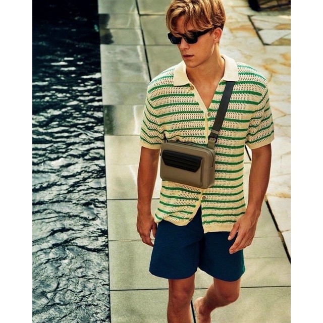 Túi đeo chéo Nam Pedro sling Bag hàng đẹp nét da mềm chuẩn Tag Mac