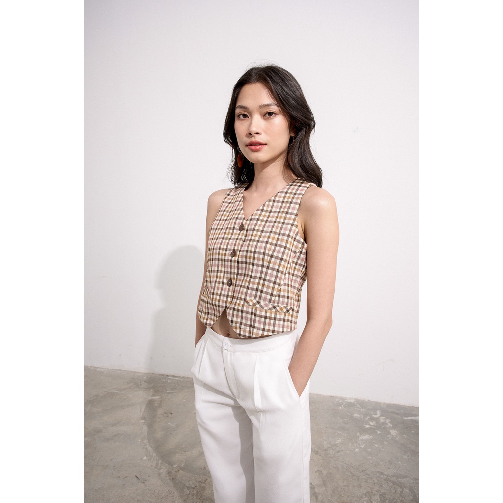 Áo gile Maybi dáng ôm phong cách công sở
