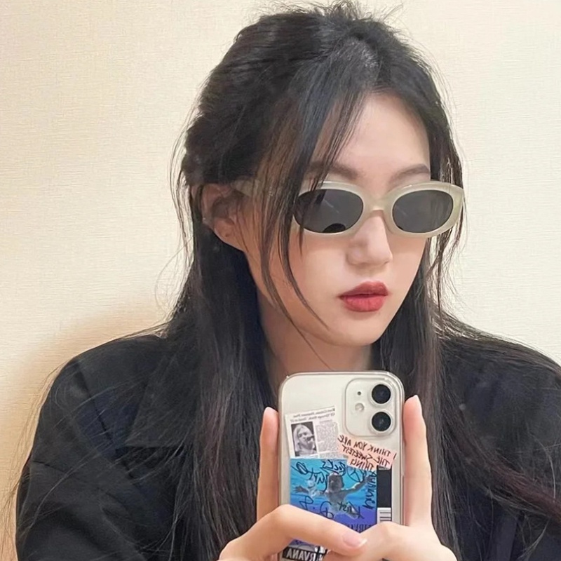 Kính Chống Nắng Gọng Oval Màu Kẹo Trong Suốt Phong Cách Hàn Quốc Hiện Đại