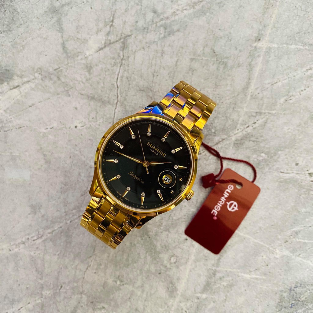 Đồng hồ Sunrise Nam chính hãng Nhật Bản M1222.SA.G.D - kính saphire chống trầy - bảo