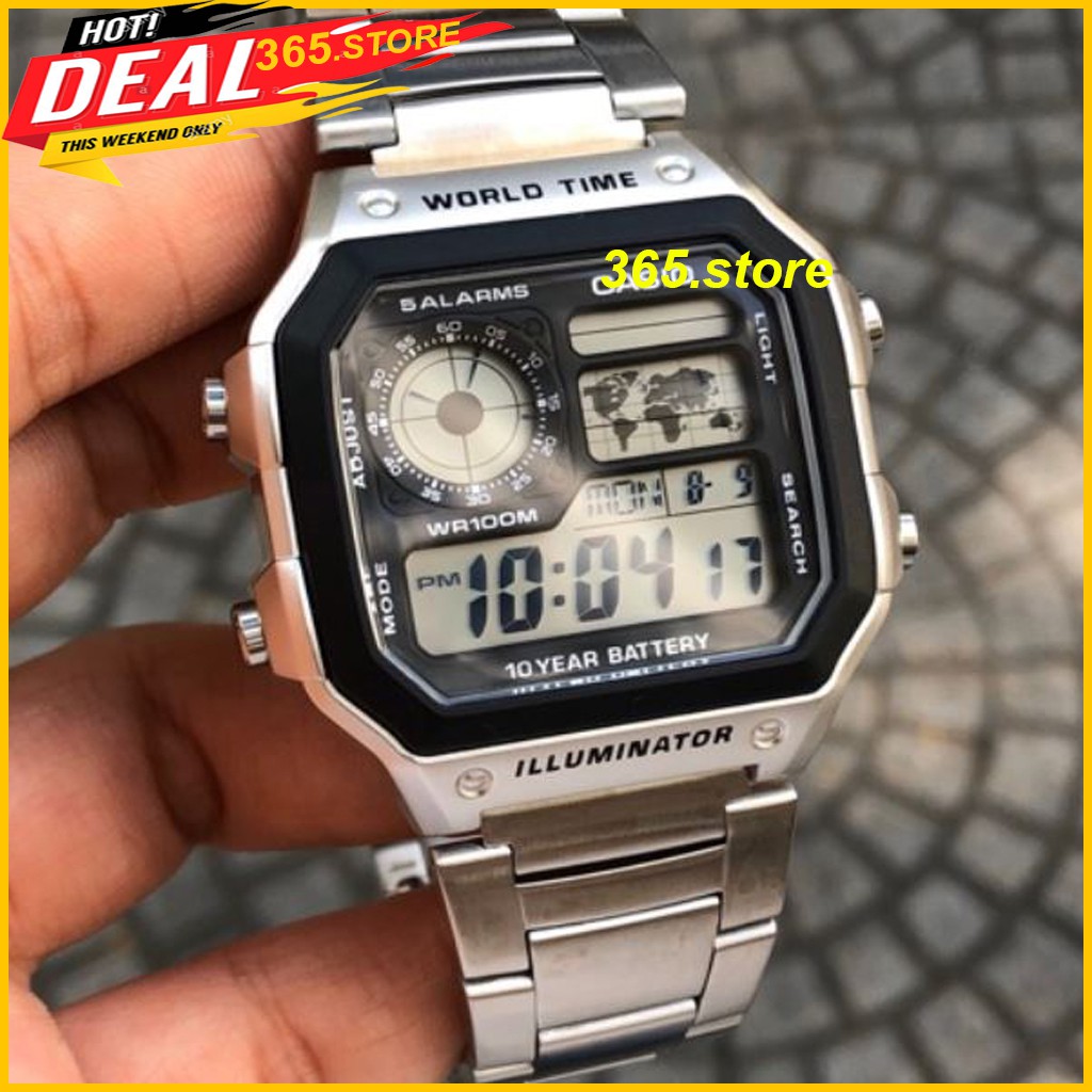 Đồng Hồ Nam Cassio AE-1200, Dây Thép Chống Rỉ, Máy Nhật Cao Cấp | BigBuy360 - bigbuy360.vn